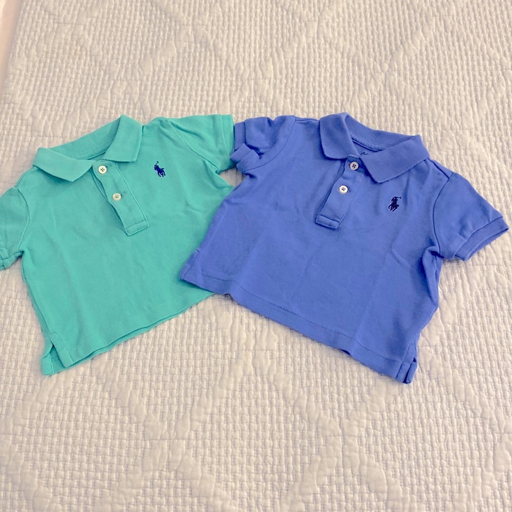 Polo Ralph Lauren Polo’s/ 3 months/ Green/ Blue/ NWT 🐠 2 for 30 dollars